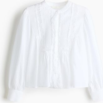H&M Bluse mit Biesen - White