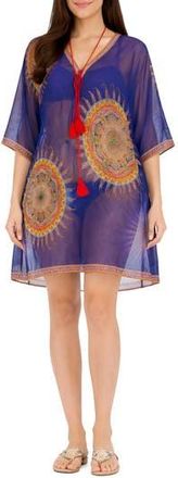 Ranee&rsquo;s Short Cover-Up Poncho in Blue at Nordstrom Rack