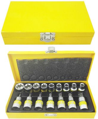 Trade Shop Trade Shop - Kit Chiavi A Bussola Torx Maschio E Femmina Helved Da 16pz Cromovanadio Hld10118