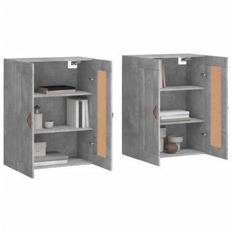 Berkfield Home Wall Mounted Cabinets 2 pcs Concrete Grey Engineered Wood