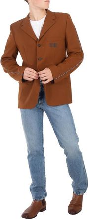 VTMNTS Brown Barcode Tailored Blazer Jacket, Size X-Small