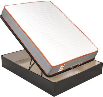 What The Sleep Colch&oacute;n y Canap&eacute;, Muelles ensacados, Negro, 90x190