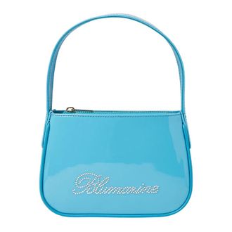 Blumarine Mini Bags, female, Blue, Size: ONE SIZE Logo Embellished Shoulder Bag