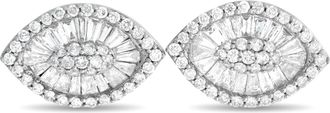 Luxury Bazaar 14K White Gold 1.05ct Diamond Earrings ER26925
