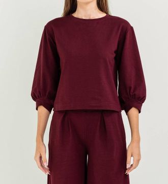 Bel Kazan Lyra Top In Oxblood