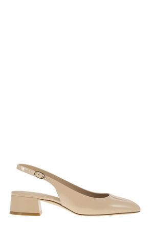 Stuart Weitzman Maeve - Lacquered Leather Slingback