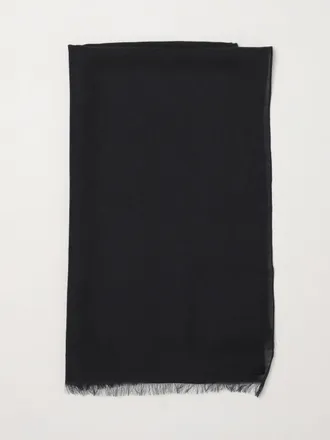 Emporio Armani Cotton Blend Stole with Eagle Jacquard