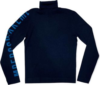 Dirk Bikkembergs Navy Regular Pull Sweater - Heren - Coltruien - Blauw - XL - Truien & Vesten