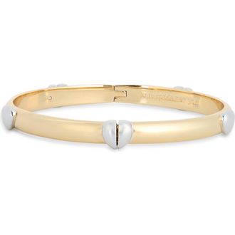 Kate Spade New York heartful hinged bangle in Gold Silver at Nordstrom Rack