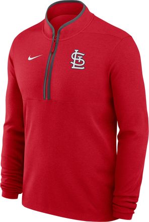 Nike St. Louis Cardinals Victory Nike Mens Dri-FIT MLB 1/2-Zip Long-Sleeve Top in Red | 0343167NSCN-SZN