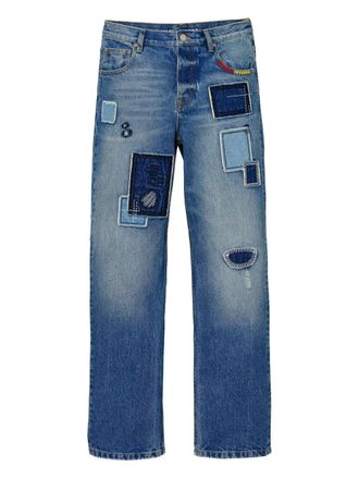 Marc Jacobs patchwork five-pocket jeans - women - Cotton - 25 - Blue