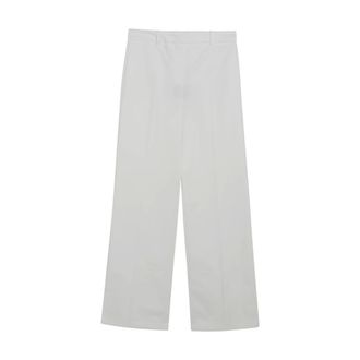 Fendi Wide Trousers, female, White, Size: XS Technical Canvas Trousers