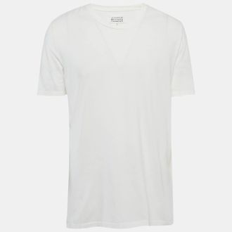 Maison Margiela Maison Martin Margiela Off-White Cotton Knit T-Shirt