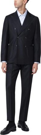 Santaniello Kostuums, Heren, Blauw, M, Wol, Biagio Suit