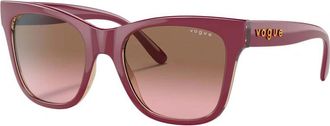 Vogue Womens VO5428S-299414-51 VO5428S 51 299414 Sunglasses - Pink Resin - One Size