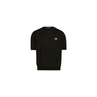Dolce & Gabbana Maglia girocollo Pre-owned con targhetta logata - - Pre-owned - Uomo - Nero - ONE SIZE