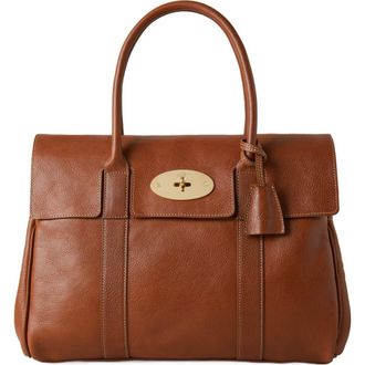 Mulberry Bayswater Leather Satchel in Oak at Nordstrom