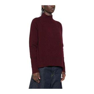 Be You Maglione Girocollo con Maniche Raglan - - Knitwear - Donna - Rosso - M