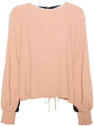 Twin-Set colour-block crepe blouse - Neutrals