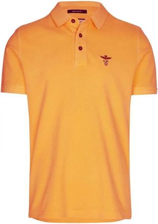 Aeronautica Piqu&eacute; Polo - Heren - Polos - Oranje - 2XL - Katoen - Tops