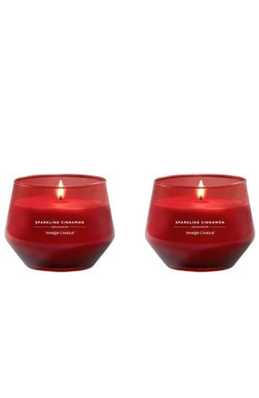 Yankee Candle Company Sparkling Cinnamon Studio Candle with Essential Oils, Set of 2 in Medium Red at Nordstrom