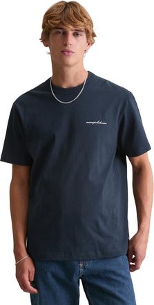 Marc O'Polo Denim T-Shirt MARC OPOLO DENIM, Herren, Gr. XXL, navy teal, Obermaterial: 100% Baumwolle, relaxed fit, Rundhals, Shirts T-Shirt, mit grossem R&uuml;ckenprint, re