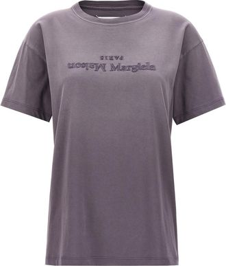 Maison Margiela Purple Logo embroidery t-shirt