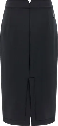 Moncler Scuba-Effect Midi Skirt - Black