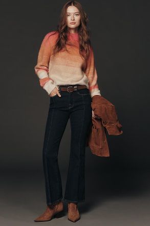 Good American Good Petite High-Rise Flare Jeans