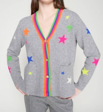 Vilagallo Womens Alina Stars Top In Grey Multi