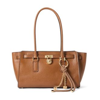 Michael Kors Shoulder Bags, female, Brown, ONE SIZE, Hamilton Moderne Small Leather Satchel