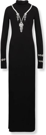 Des_Phemmes Backless Lange Jurk - Dames - Maxi kleedjes - Zwart - XS - Polyester - Kleedjes