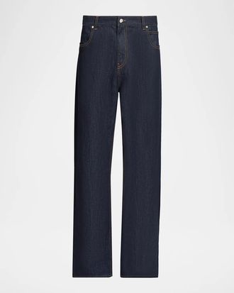 Casablanca Men & apos;s Raw Denim Baggy Jeans