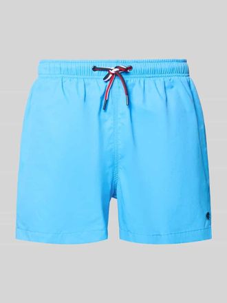 Mc Neal Badehose mit elastischem Bund und Tunnelzug in Metallic Blue, Gr&ouml;&szlig;e XXL