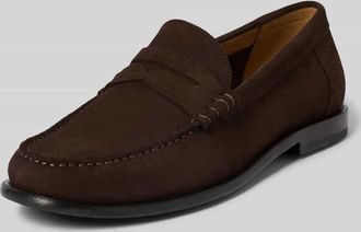 HUGO BOSS Loafer aus echtem Rindsleder Modell TEVAN_MOCC in Dunkelbraun, Gr&ouml;&szlig;e 41