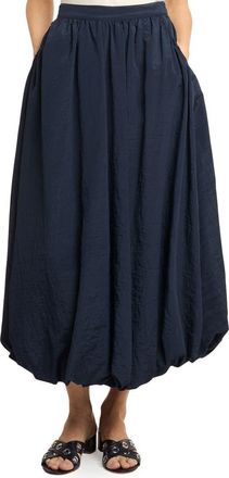 Cinq &agrave; Sept Allinae Bubble Hem Nylon Skirt in Navy at Nordstrom, Size 16