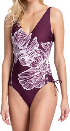 Gottex Underwire One Piece Swimsuit In Lily Wine