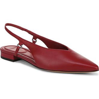 Vince Ines Slingback Pointed Toe Flat in Pomegranate at Nordstrom Rack, Size 6.5