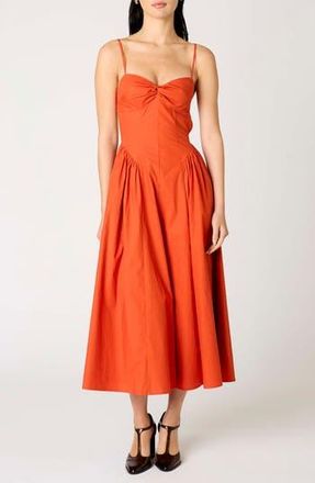 Nia Destene Back Cutout Fit & Flare Maxi Dress in Rust at Nordstrom Rack, Size X-Large