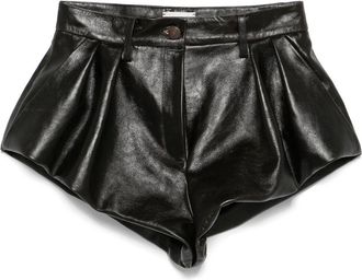 Magda Butrym flared leather shorts - Black
