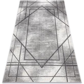 RugsX Rugsx - Alfombra Noble Moderna 1520 45 Vintage, Geom&eacute;trico, L&iacute;neas - Structural Dos Niveles De Vell&oacute;n Gris Grey 120x170 Cm