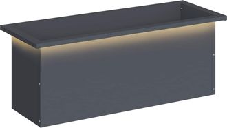 vidaXL Jardinera Para Jard&iacute;n Con Luces Led Antracita 30 X 80 X 30 Cm Vidaxl
