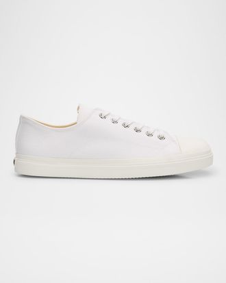 Moschino Men & apos;s Edge Canvas Cap Toe Low-Top Sneakers