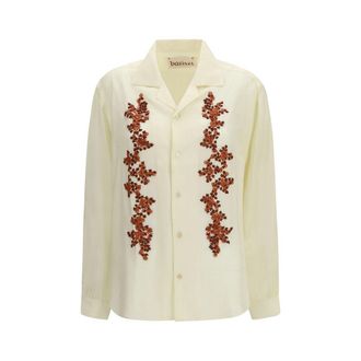 Baziszt Bicolor Cotton Pattern Womens Shirt