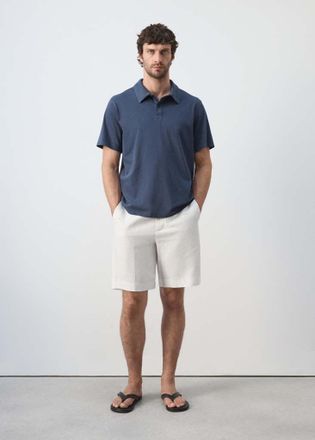 Mango Polo tinta unita 100% cotone navy - Uomo - XXL - MANGO MAN