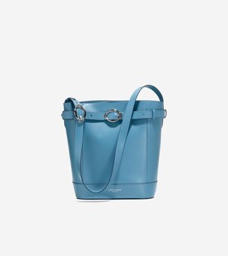 Cole Haan Womens Alexandria Bucket Bag - Medium Blue