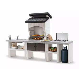 Habitat et Jardin cucina da esterno palazzetti bilbao in cemento 270x70x186 cm