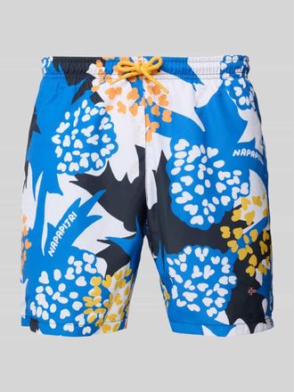 Napapijri Badehose mit elastischem Bund und Tunnelzug in Blau, Gr&ouml;&szlig;e XXL