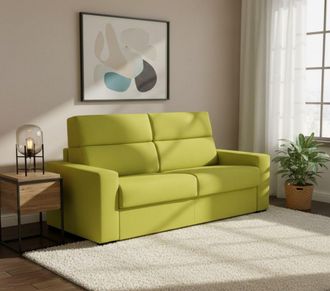 Dmora Dmora - Sof&aacute; Cama 2 Plazas Ecate, Sof&aacute; Convertible Para Sal&oacute;n, Acolchado, Desenfundable, Calidad 100% Made In Italy, 200x95 H100 Cm, Verde