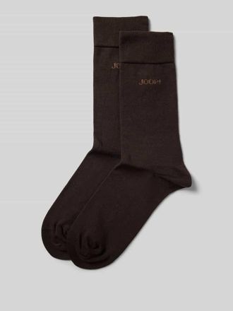 Joop Socken mit Label-Print in Dunkelbraun, Größe 39-42